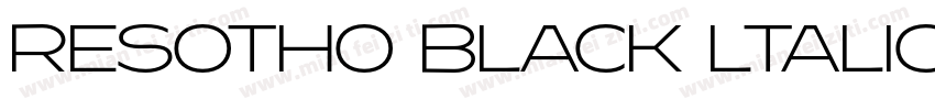 Resotho Black ltalic字体转换
